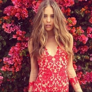 For Love & Lemons red luau mini dress